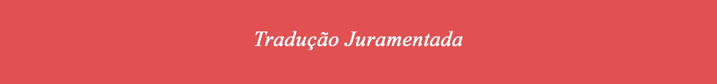 Tradução Juramentada