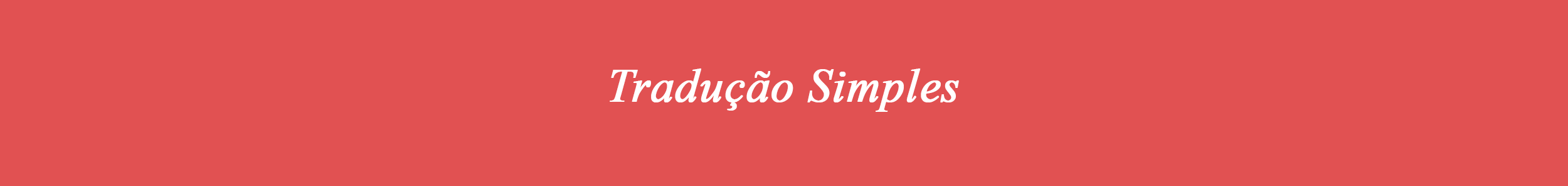 Tradução Simples